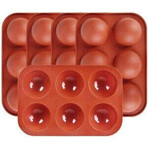 Set of 4 Baking Molds for Making Hot Chocolate Bomb, Food Grade Silicone Molds